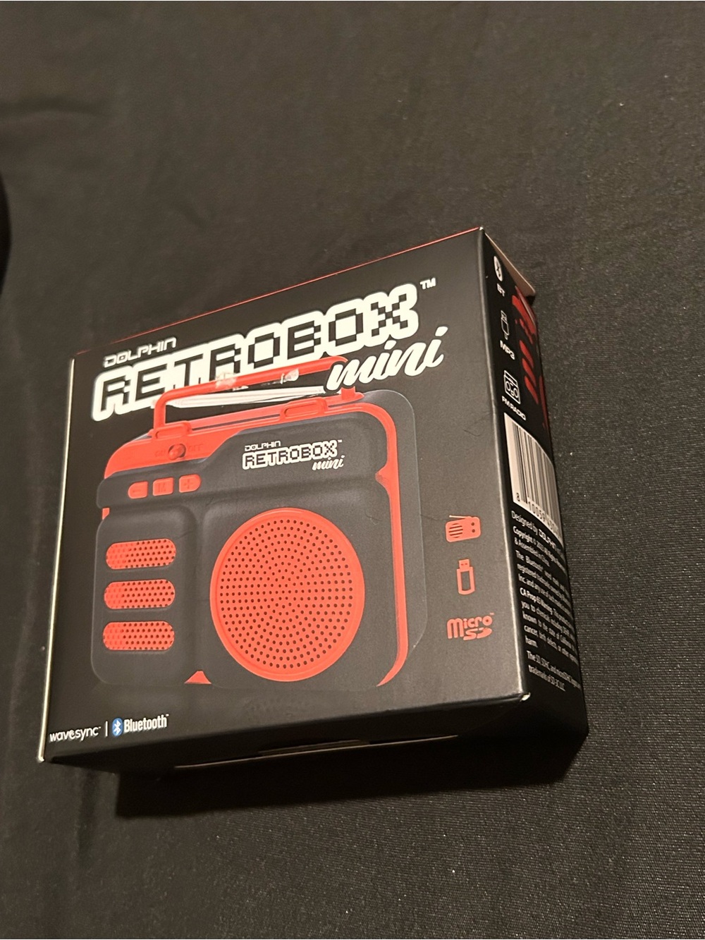 Retrobox Mini Portable Bluetooth Speaker - Red/Black